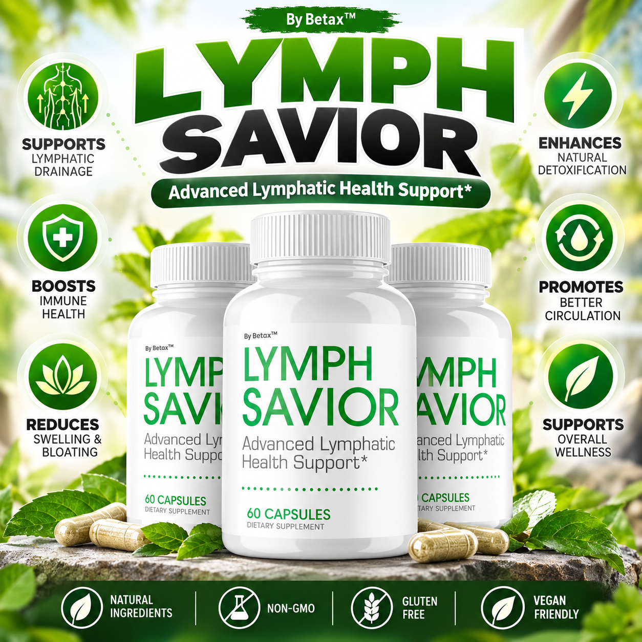 Lymph Savior product bottles